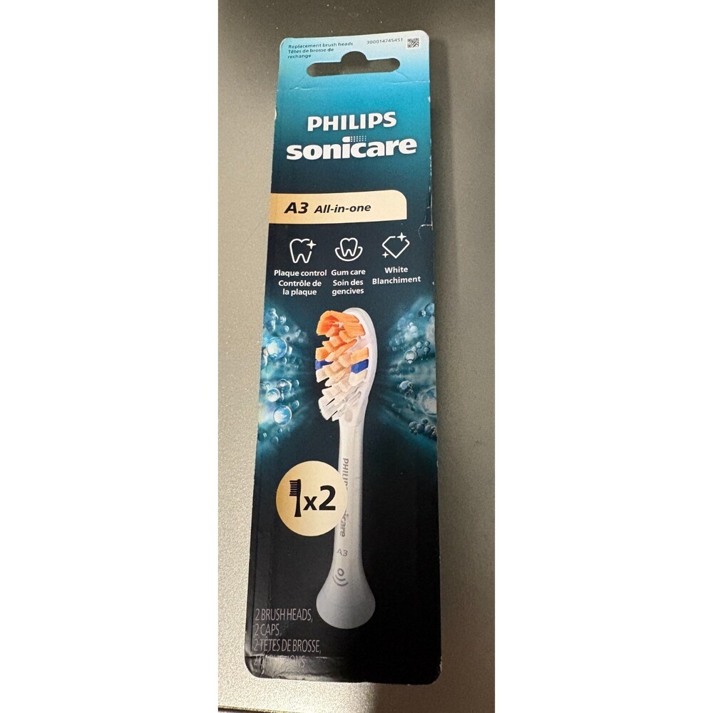 Philips Sonicare A3 All-in-One - Genuine 1 Count (Pack of 2), White